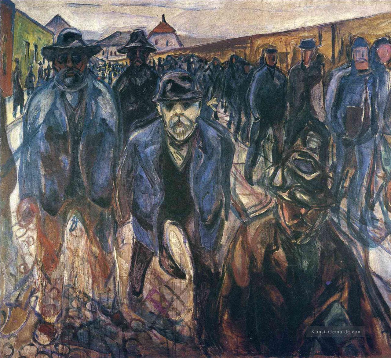 Arbeiter auf dem Heimweg 1915 Edvard Munch Ölgemälde